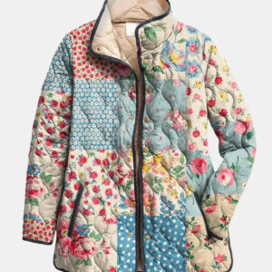 Ivenne - Floral Print Quilted Jacket