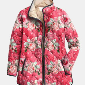 Amara - Floral Print Quilted Jacket