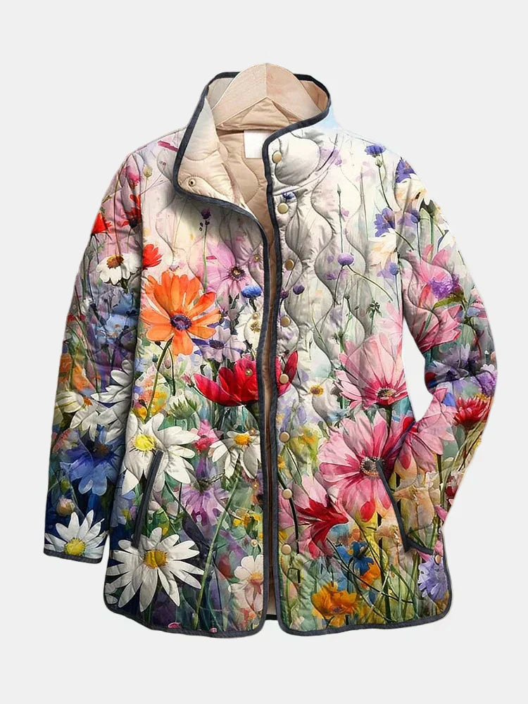 Zinnia - Vibrant Floral Print Jacket