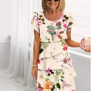 Skye - Floral Print Layered Dress