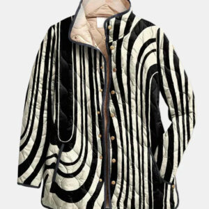 Vesper - Abstract Wave Print Jacket