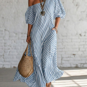 Elyra - Striped Elegance Dress