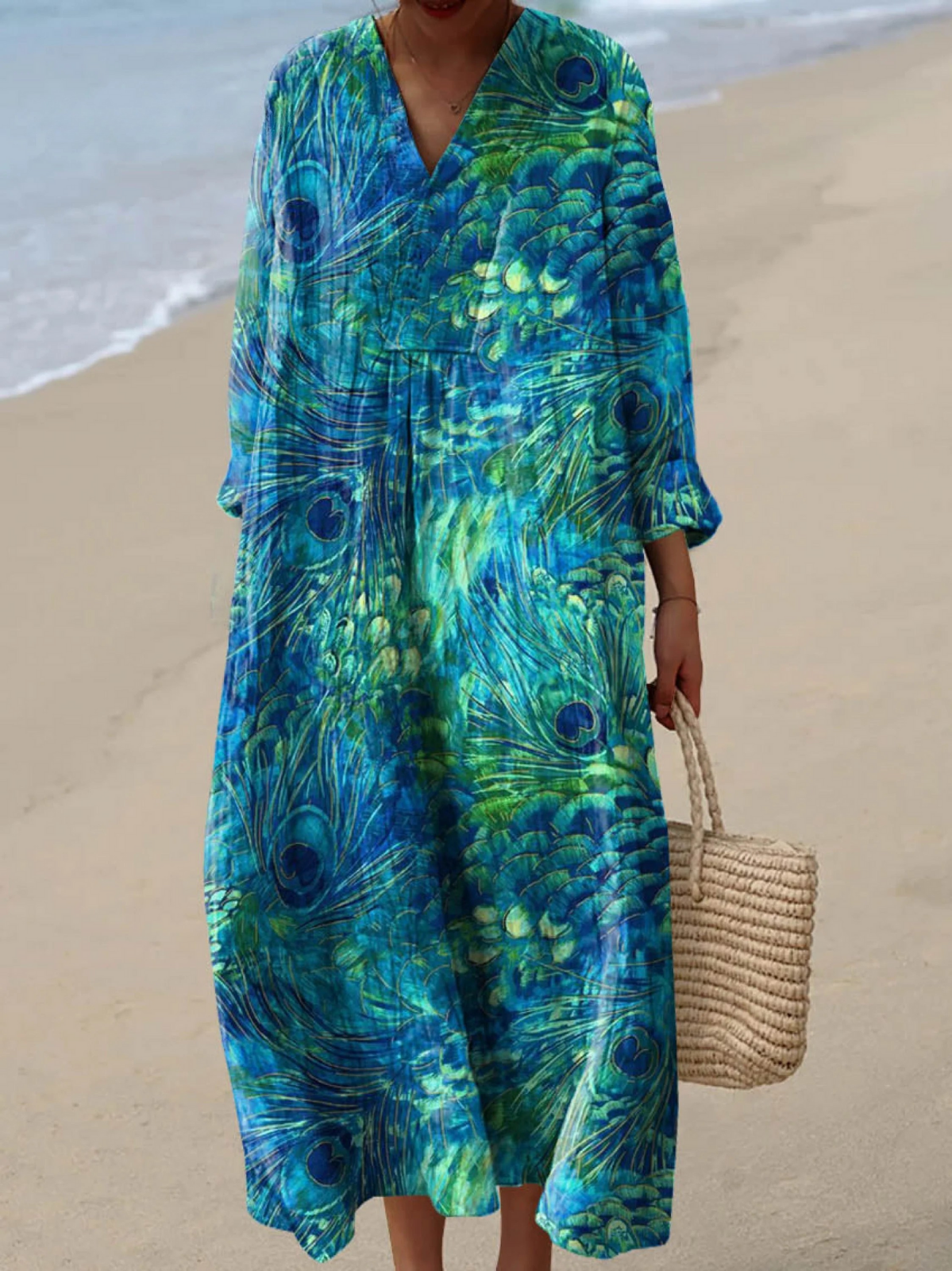 Juniper - Peacock Printed Dress