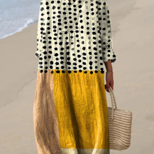 Inara - Polka Kaftan Dress