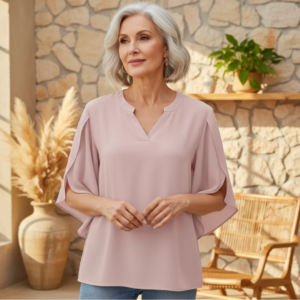 Katelina - Elegant V-Neck Top