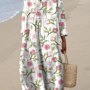 Rosalind - Rose Printed Dress
