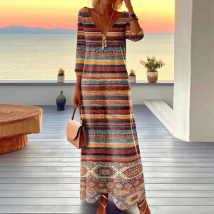 Gabriella - Coastal Stripe Dress