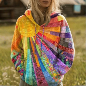Carina - Printed Sunrise Hoodie