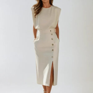 DOLLY - Midi Dress with Side Slit