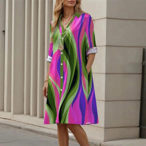 Kalina - Printed Shirt Dress