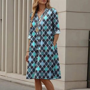 Selene - Printed Elegance Dress