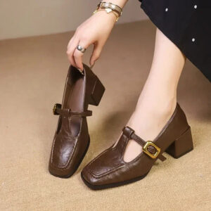 Doria - T-Strap Block Heels