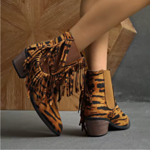 Fina | Luxury Fringe Ankle Boots