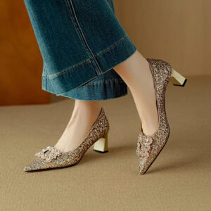 Jordia - Modern Glitter Heels