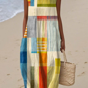 Aurelia - Colorblock Printed Dress