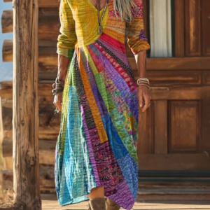 Azura - Printed Bohemian Dress
