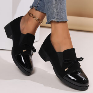Elena - Bow Accent Loafers