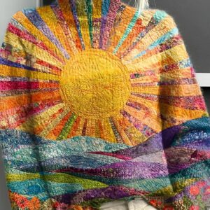 Kalie - Sunburst Printed Long-Sleeve