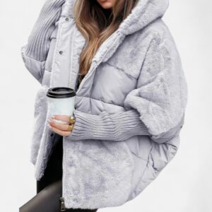 NOA - Oversized Hooded Patchwork Puffer Jacket